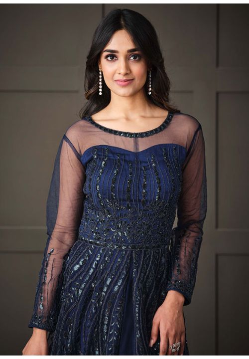 Trending: Navy Blue Bridal Lehengas Are New In Town & How! | Indian wedding  dress modern, Indian gowns dresses, Indian gowns